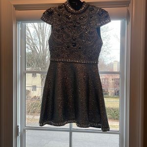 Silver beaded dress